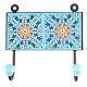 Turquoise Wheel Flower Ceramic Tile Hook